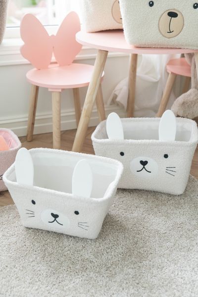 Hovedbilde Oppbevaringskurv kanin - ivory 2pk