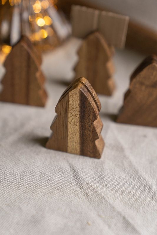 Bordkortholder 4pk - Juletre