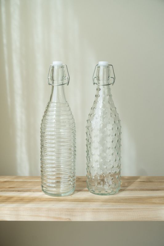 Glassflaske – 1 L – Bobler