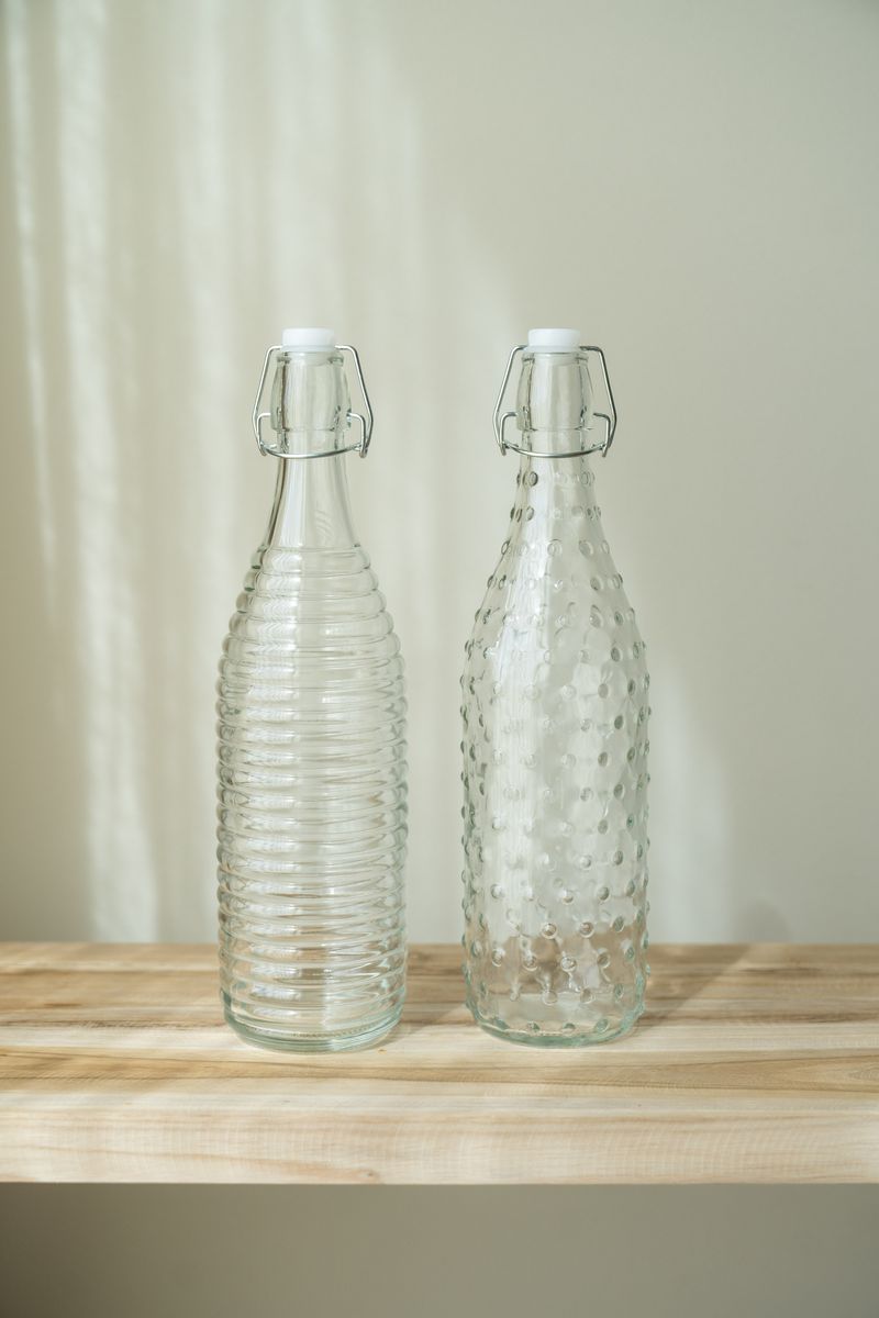 Glassflaske – 1 L – Bobler