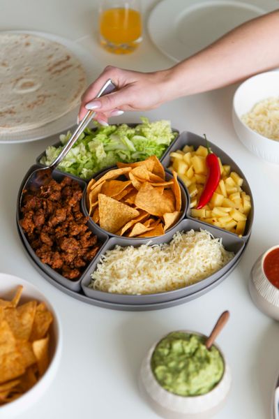 Hovedbilde Tacosett Melamin Grå