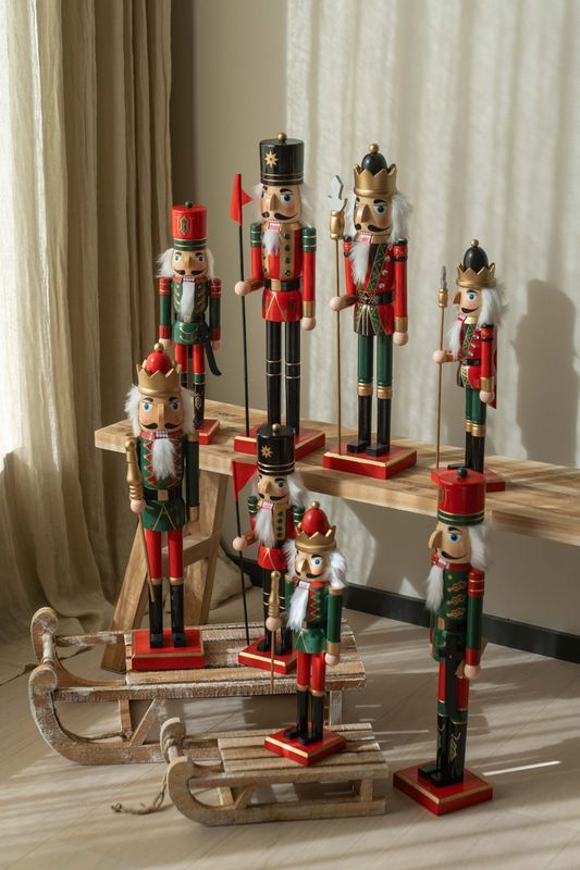 Nøtteknekker Rød/Grønn/Svart 50cm - Versjon 4