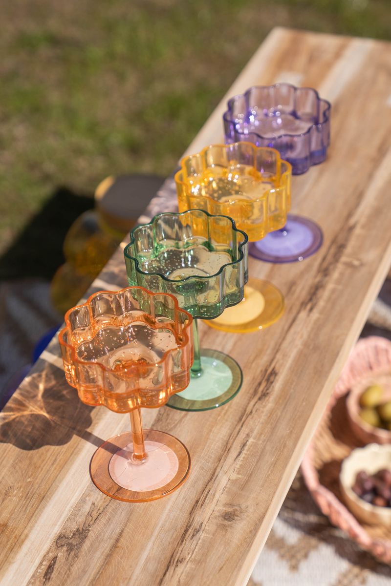 Blomst cocktailglass – 230 ml – grønn