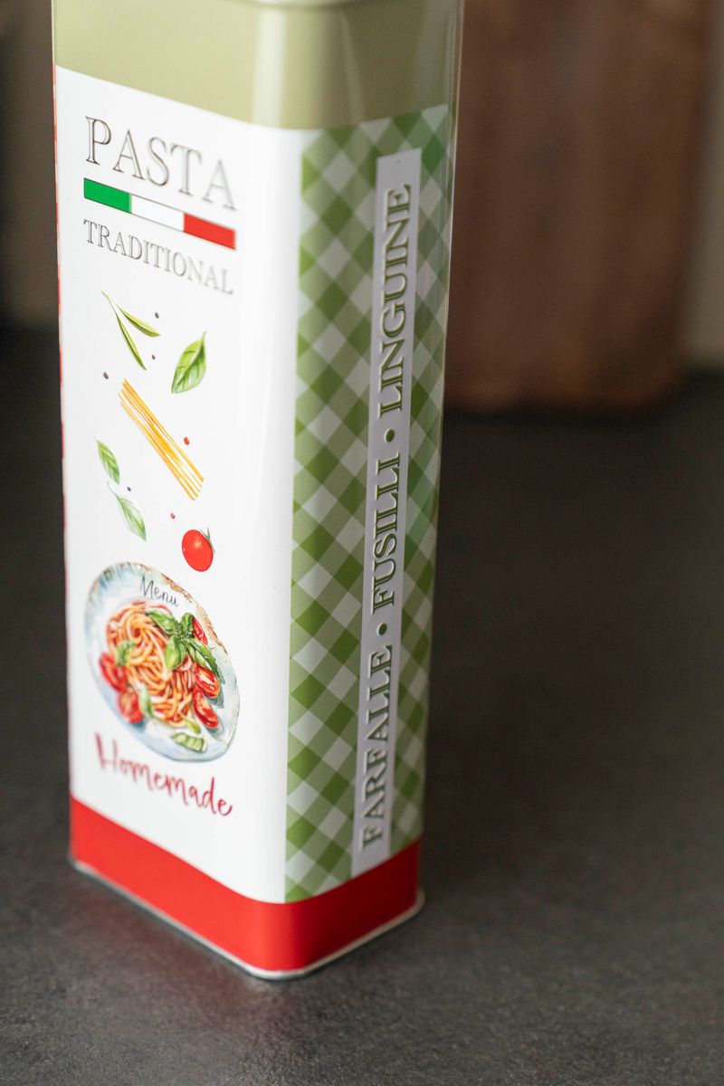 Milano Oppbevaringsboks  Pasta – 9,5×7,5×H19,5cm – Rød