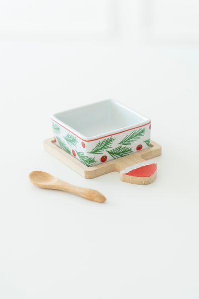 Hovedbilde Misteltein Skål m/skje og plate