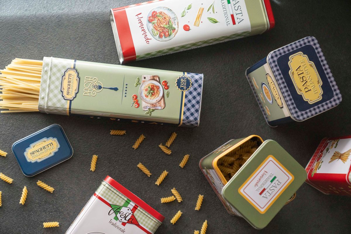Milano Oppbevaringsboks Pasta – 9,5 x 7,5 x H 19,5 cm - Blå