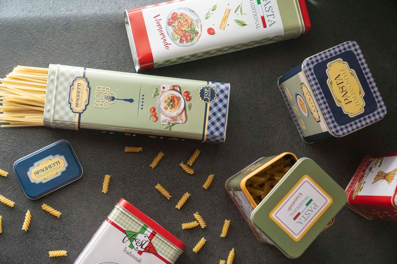 Milano Oppbevaringsboks Pasta – 9,5 x 7,5 x H 19,5 cm - Blå