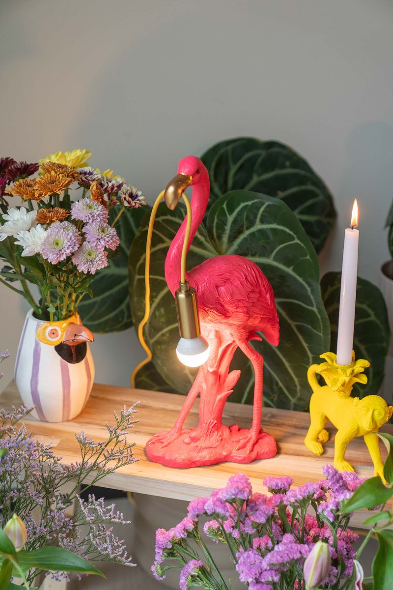 Lampe Flamingo 45cm Rosa