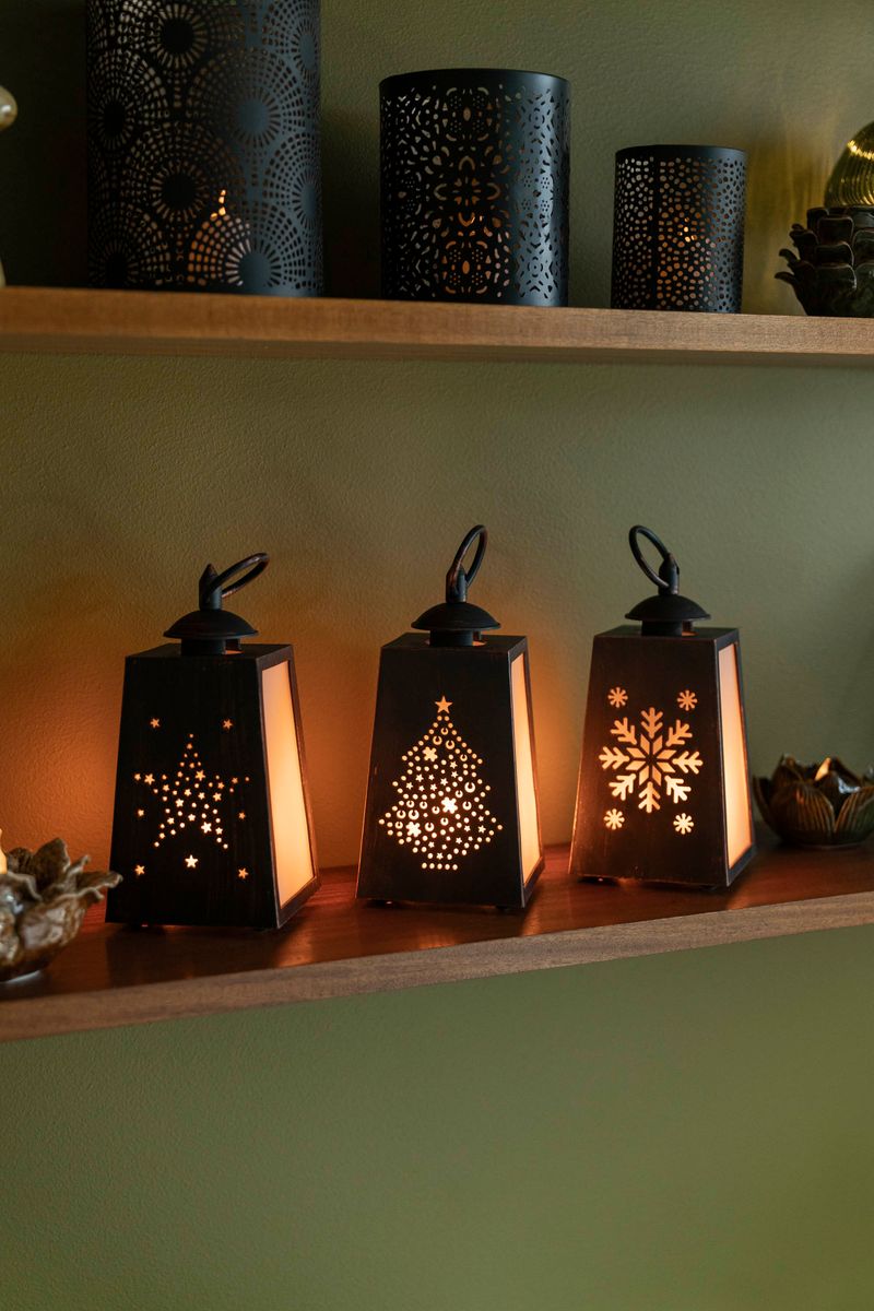 LED Lanterne 10x19cm - Stjerne