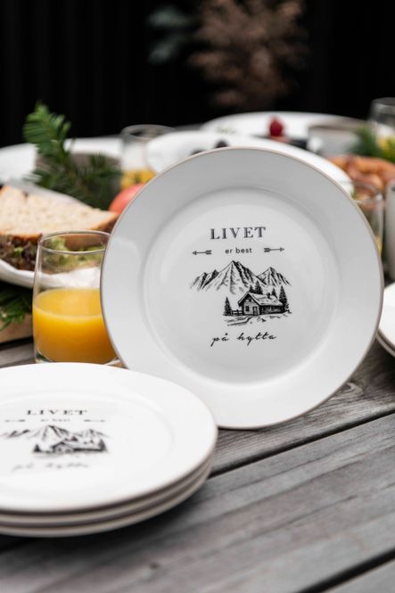 Hovedbilde HYTTE - 4pk Tallerken 19cm