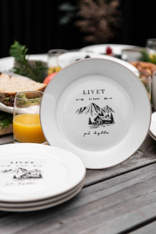 HYTTE - 4pk Tallerken 19cm