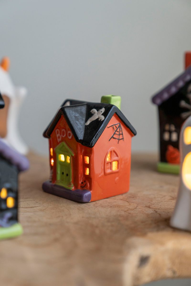 LED Halloween Hus 10,5cm - Boo