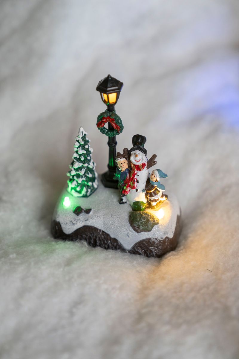 Juleby - Lyktestolpe Snømann