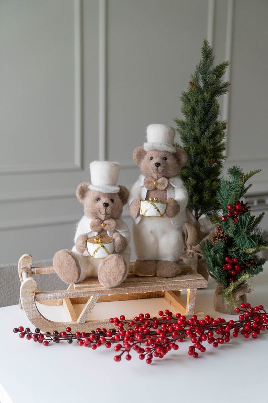 Bamse m/tromme - Sittende