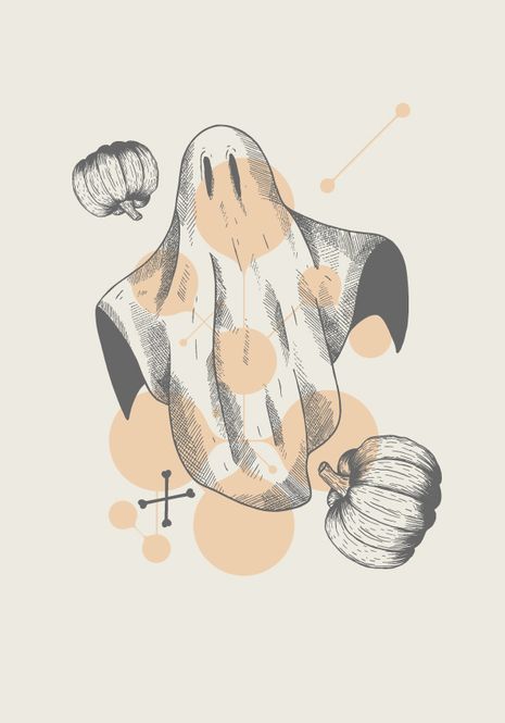 Hovedbilde Poster - Beige Spøkelse