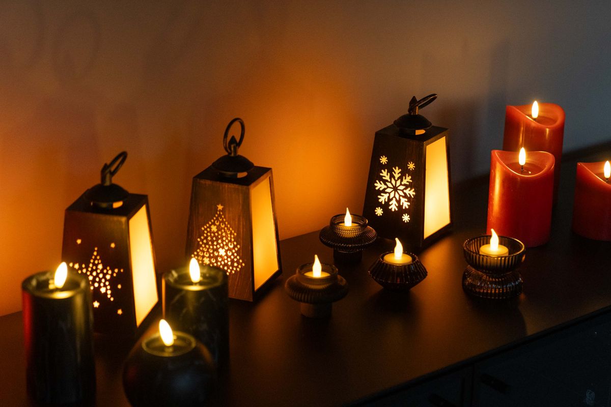 LED Lanterne 10x19cm - Stjerne