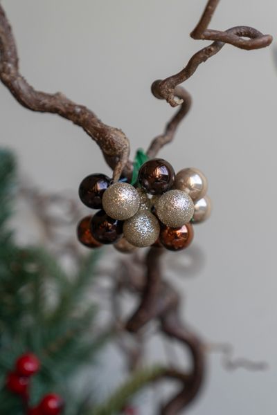 Hovedbilde Julekuler på Ståltråd - Brun