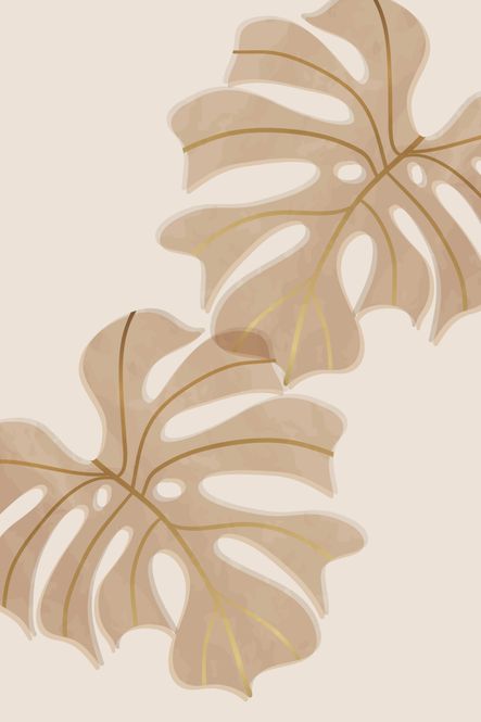 Hovedbilde Poster - Beige Blad 1