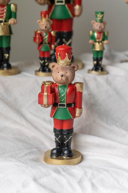 Hovedbilde Nøtteknekker Bjørn 28cm - Rød