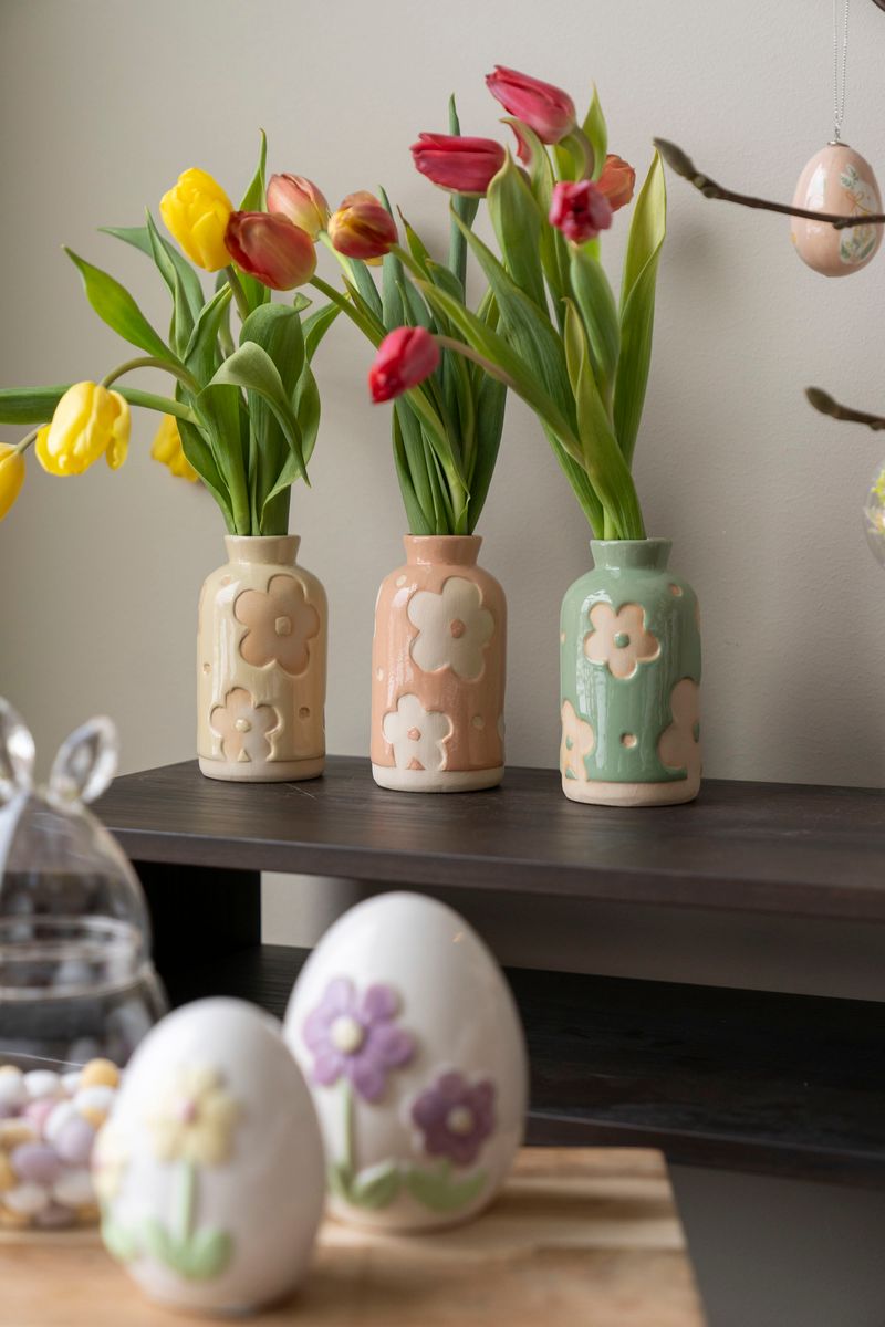 Vase blomster – 14 cm – rosa