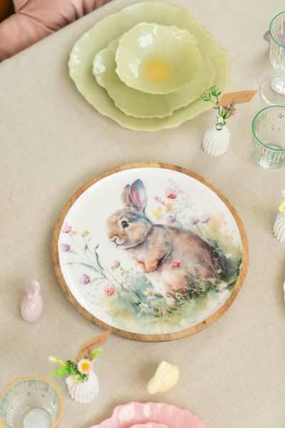 Hovedbilde Vårsprett serveringsbrett – Ø30×H2,5 cm ...