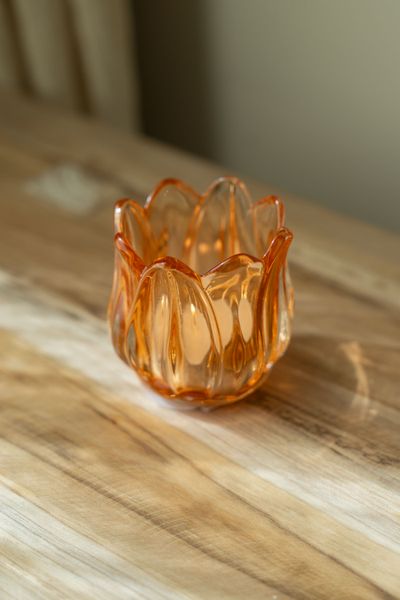 Hovedbilde Telysholder glass – oransje
