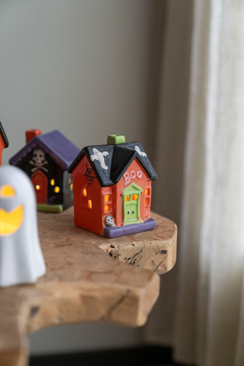 LED Halloween Hus 15cm - Boo