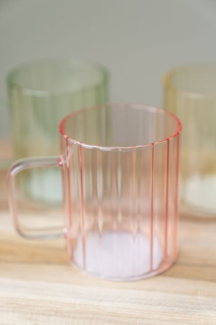 Hovedbilde Te-glass med hank – 400 ml – Rosa
