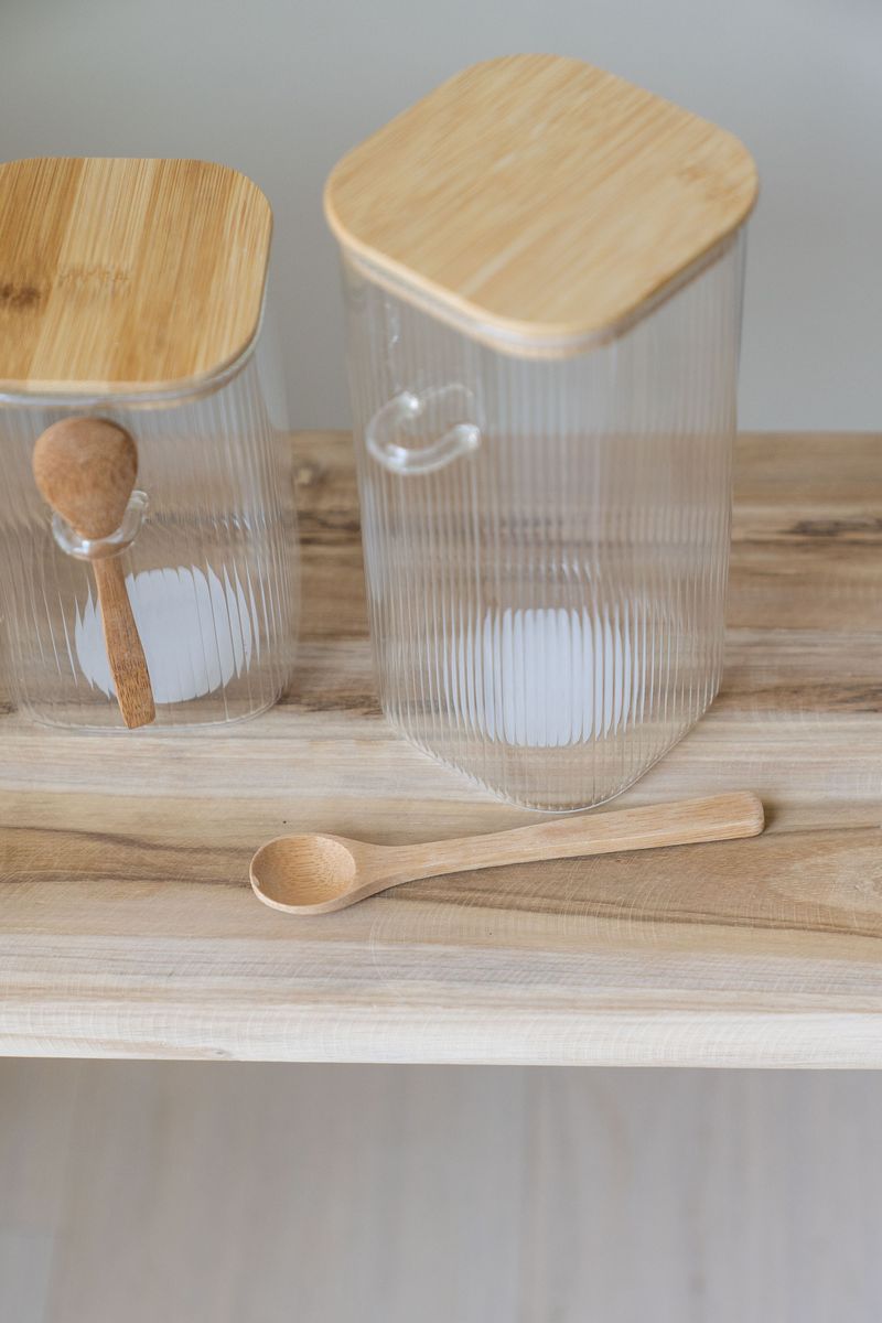 Glasskrukke m/skje 1500ml