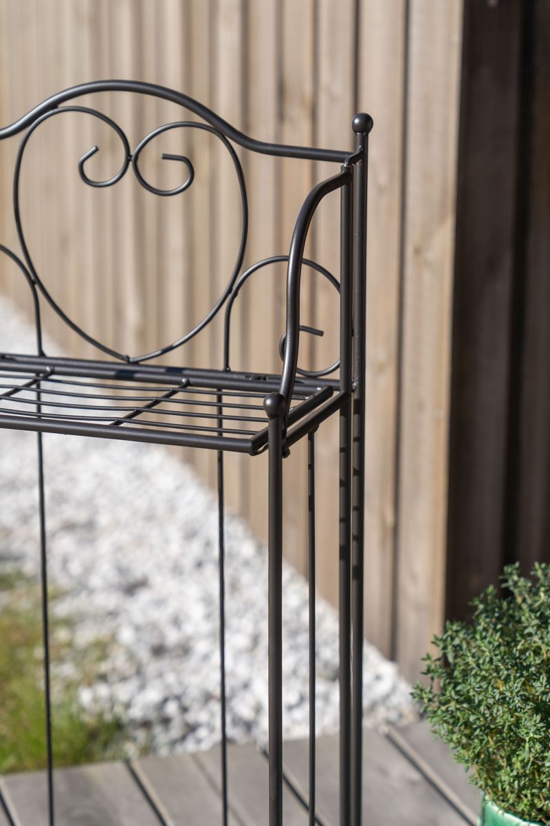 Blomsterstativ – 34×18×H65 cm – svart