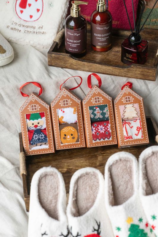 Julesokker 2pk Nisse og Reinsdyr