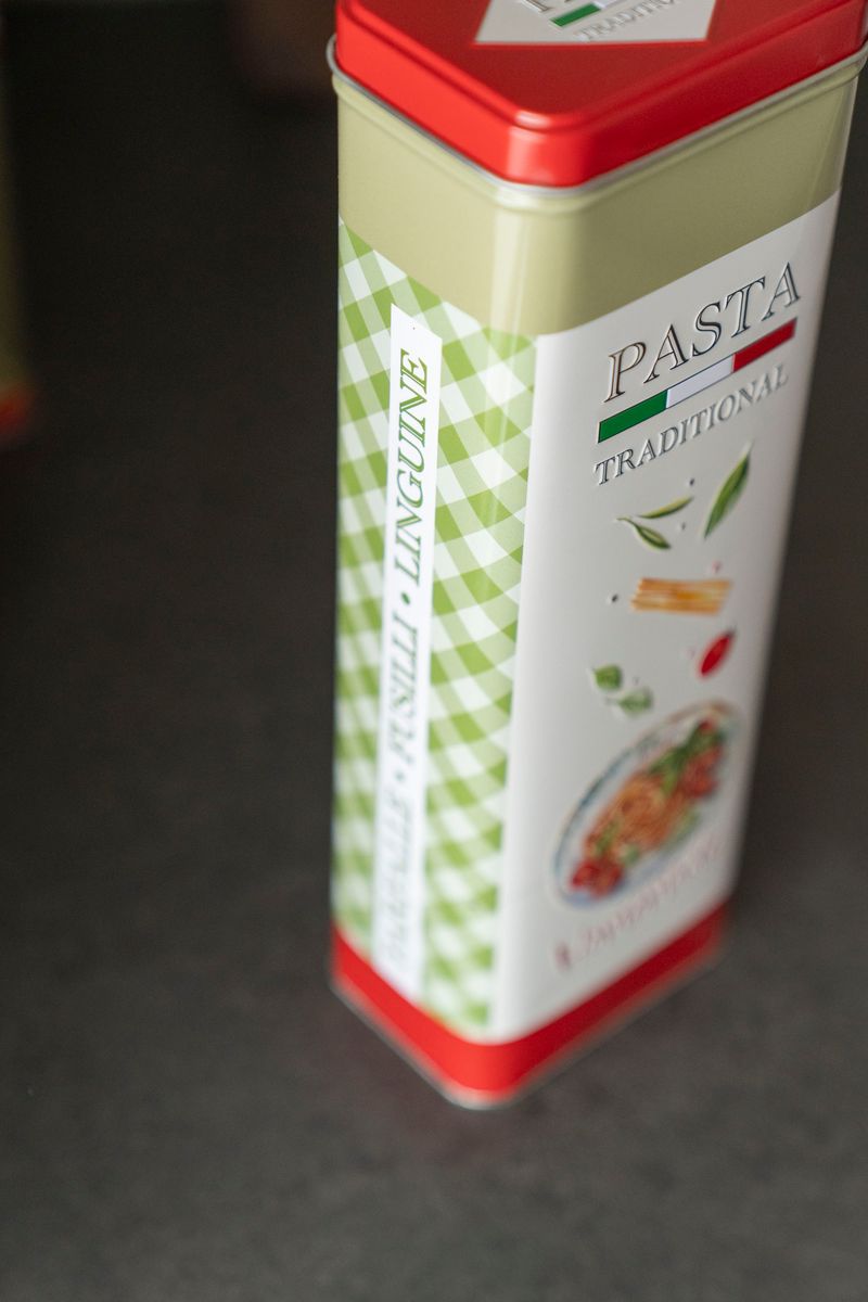 Milano Oppbevaringsboks  Pasta – 9,5×7,5×H19,5cm – Rød