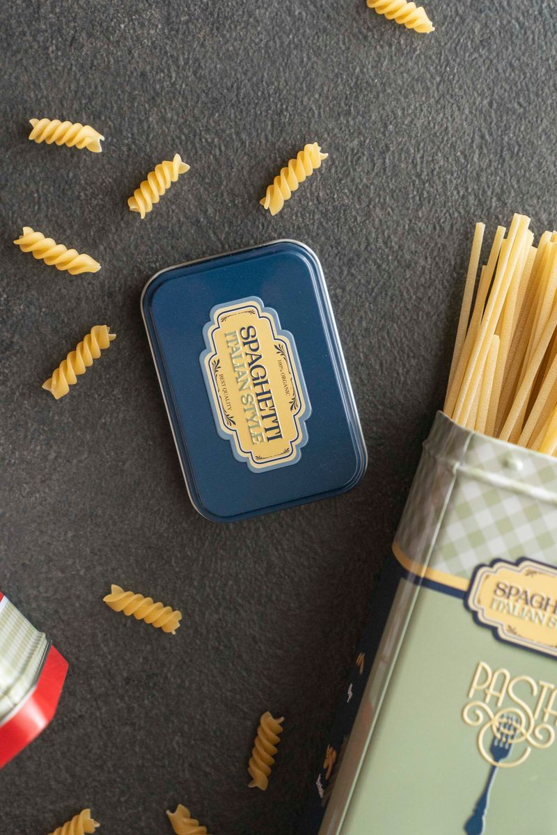 Milano Oppbevaringsboks Pasta – 9,5 x 7,5 x H 19,5 cm - Blå