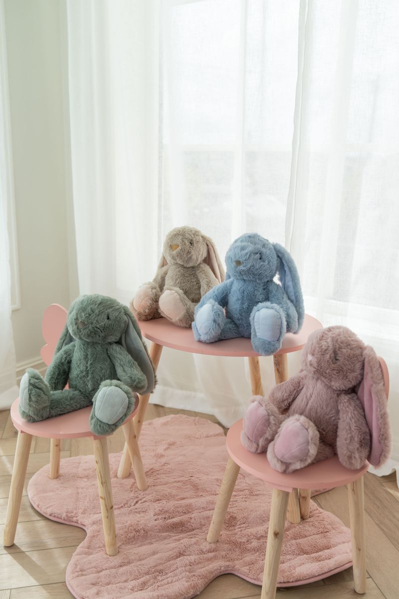 Kosedyr kanin – 40 cm – Blå