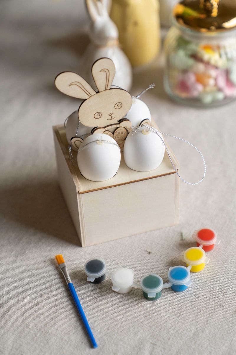 Malingssett med tre-eske og egg – variant B