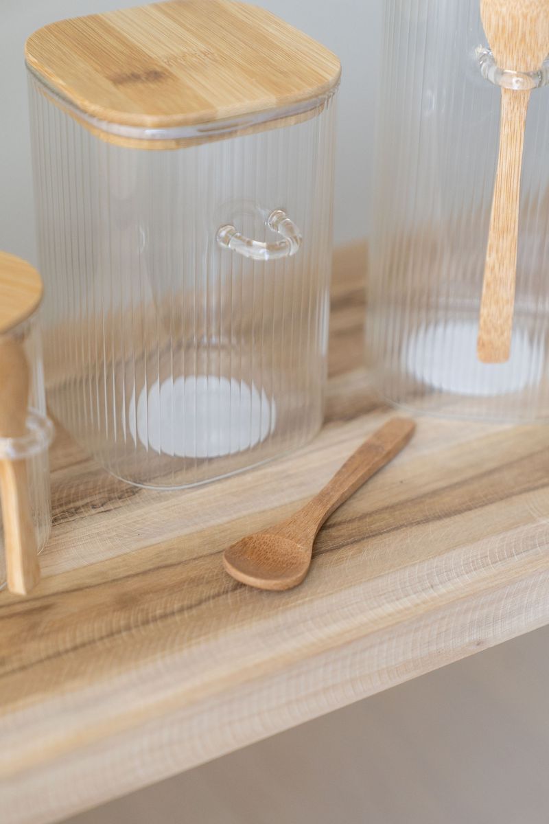 Glasskrukke m/skje 1150ml