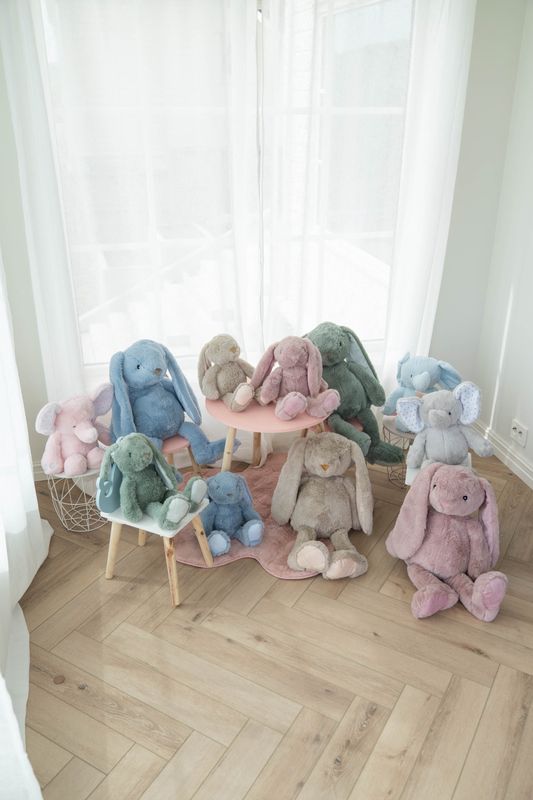 Kosedyr elefant – 38 cm – Grå