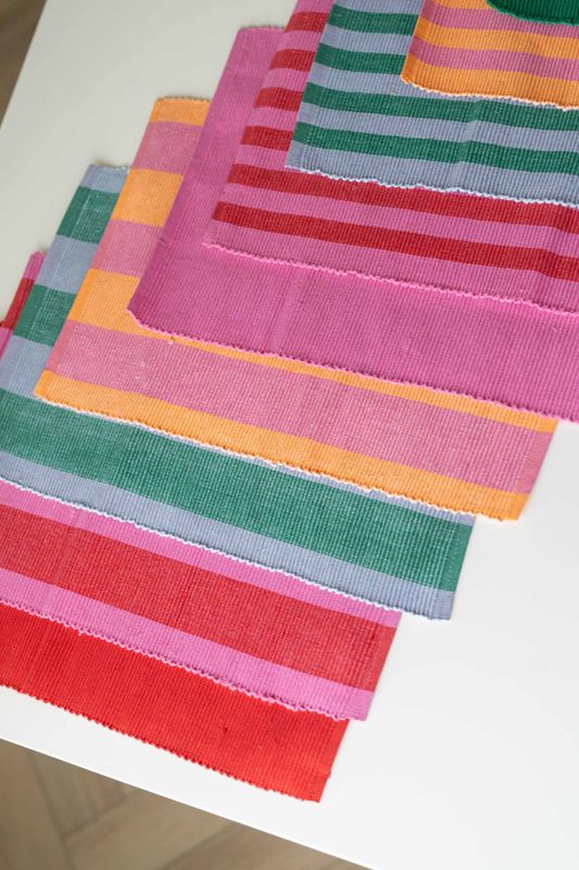 Bordbrikke i bomull – 45×30 cm – Rosa