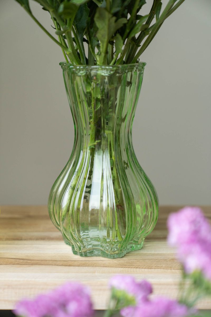Glassvase – grønn