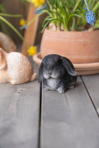 Hovedbilde Kaninfigur – 16×10×10,5 cm - Svart