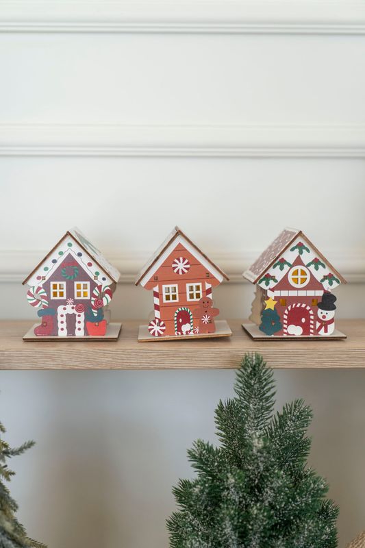 Treby - Pepperkakehus 9cm Julesokk