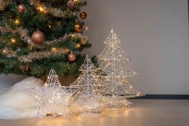 LED Tre 60cm Sølv