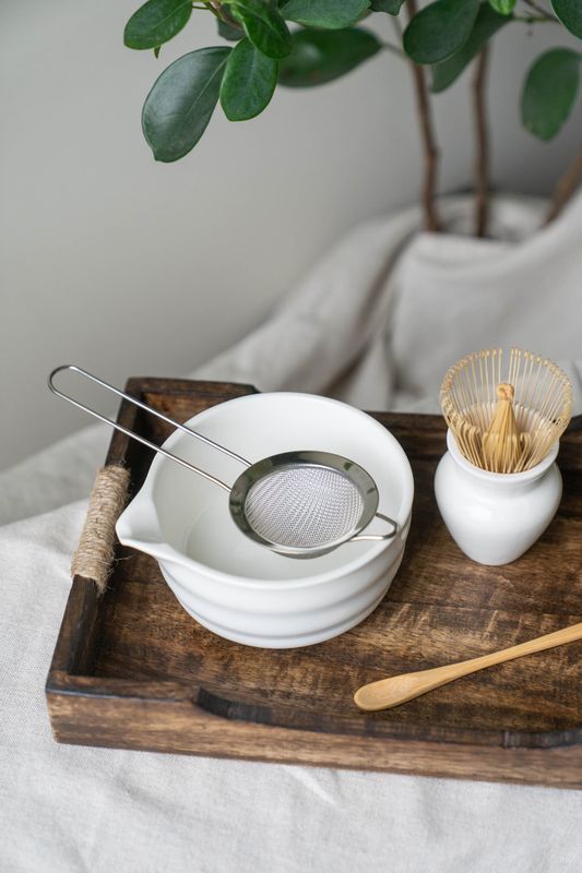 Matcha sett - Hvit