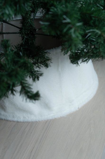 Hovedbilde Juletreskjørt Pels - Hvit