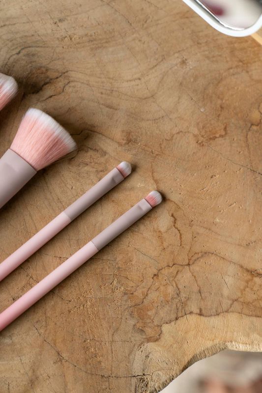 Sminkebørster 6pk Rosa