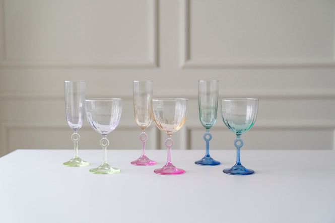 Hovedbilde Champagneglass Sirkel 150ml - Rosa