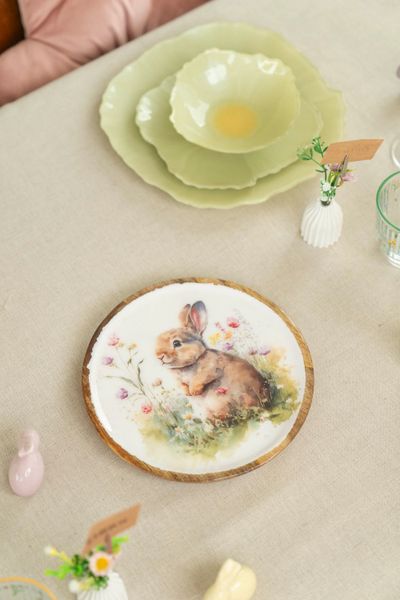 Hovedbilde Vårsprett serveringsbrett – Ø22×H2,5 cm ...