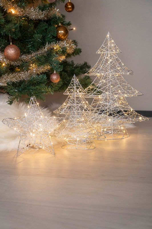 LED Tre 40cm Sølv