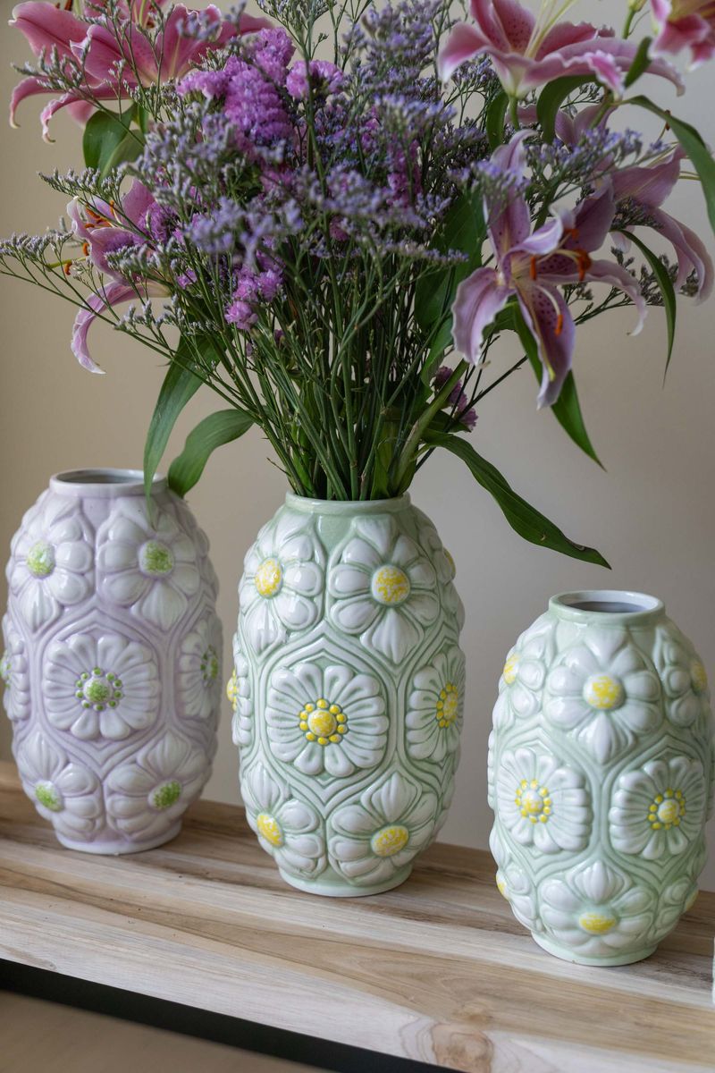 Vase blomster – 27 cm – Grønn
