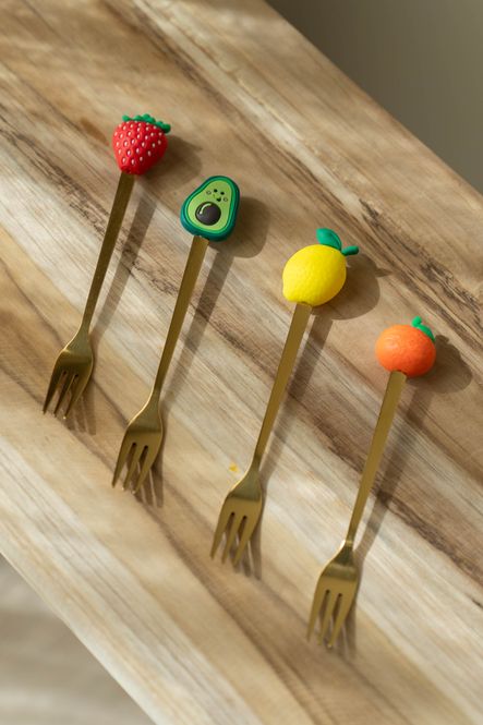 Hovedbilde Kakesett i stål – Gaffel 4pk